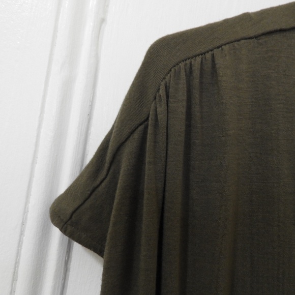 Khaki Green Jersey Wrap Dress - George 4x - Picture 2 of 3